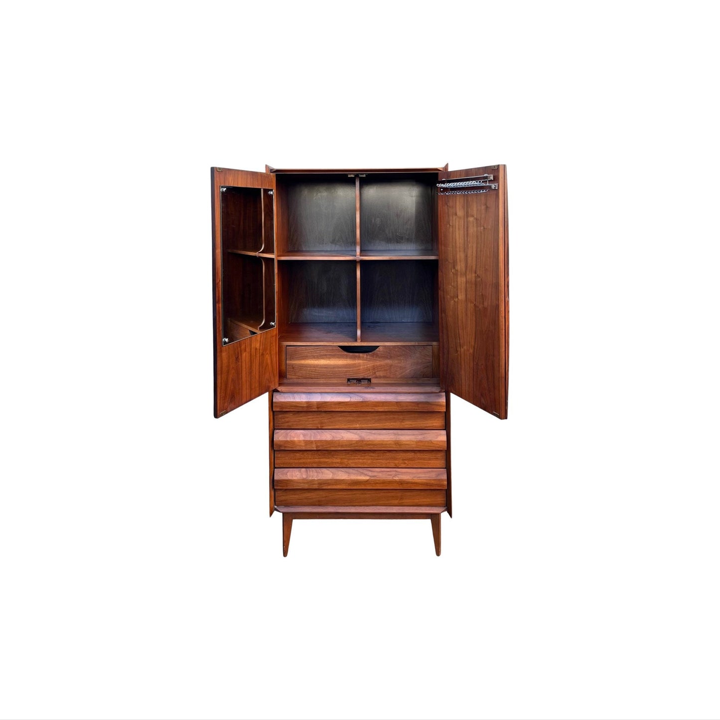 Lane First Edition Tall Mid Century Modern Gentlemen’s Armoire Dresser c. 1960s