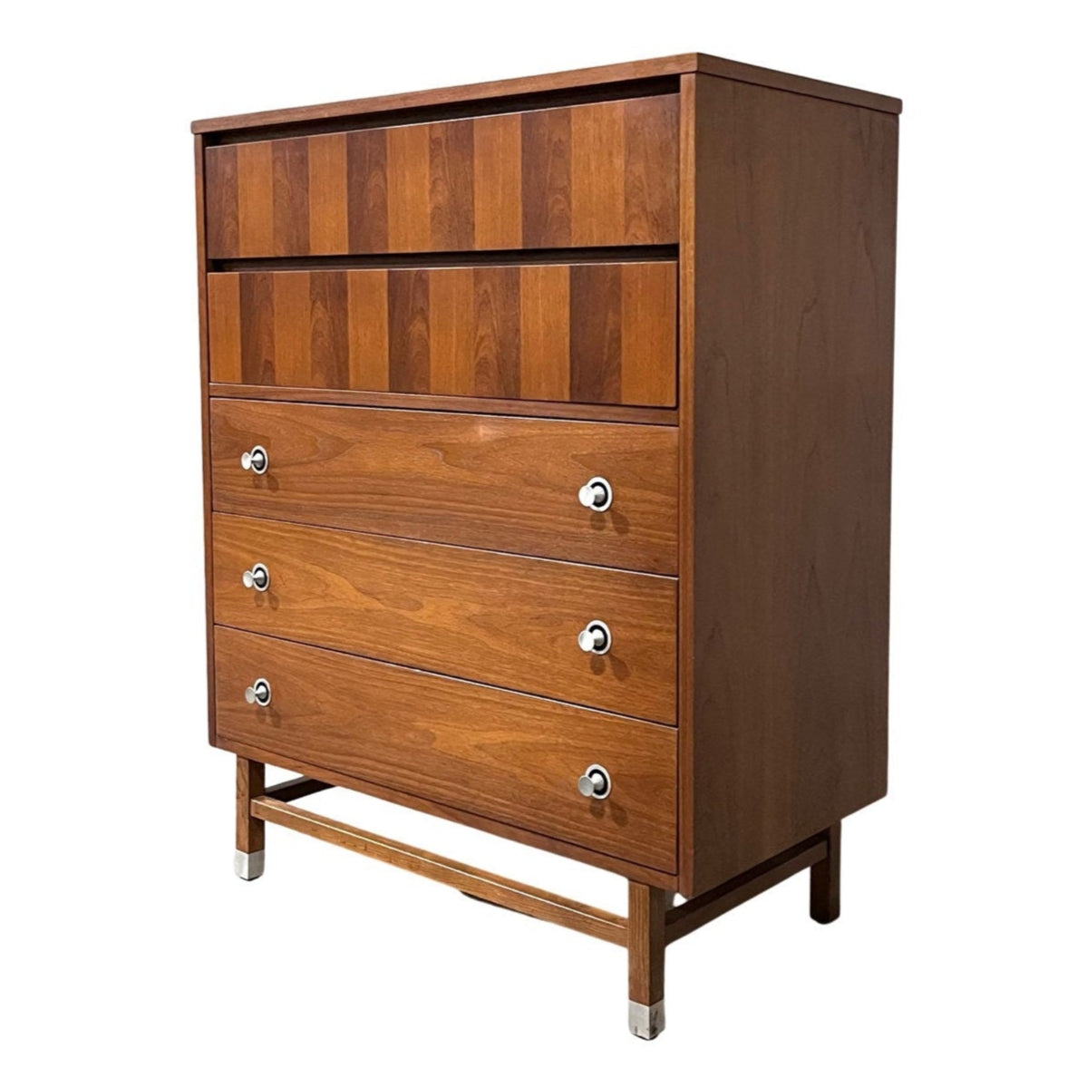 Stanley Furniture Mid Century Modern Highboy Dresser c. 1960s