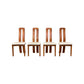 Benny Linden Danish Mid Century Modern Set of 4 Highback Dining Chairs