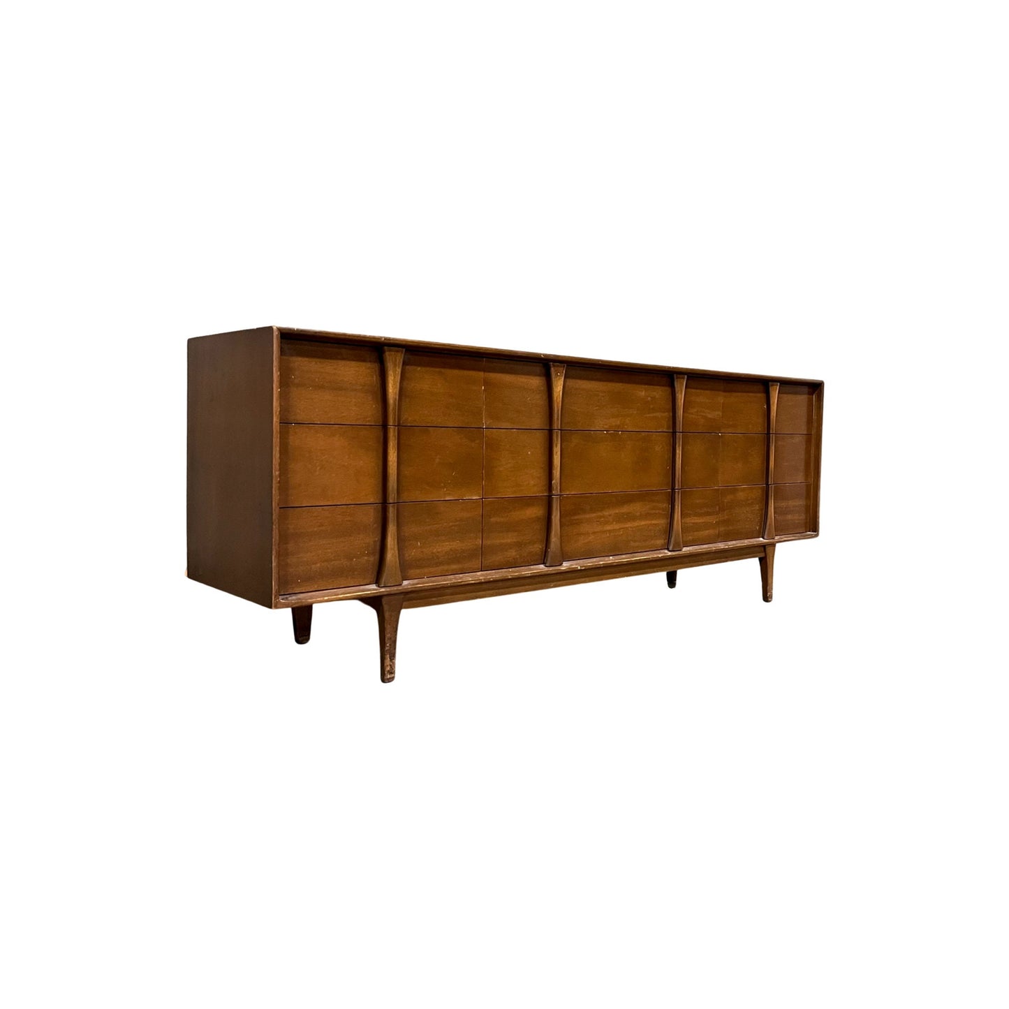 Mid Century Modern Lowboy Dresser - Side View