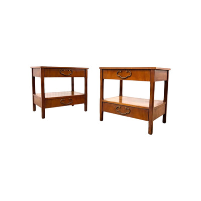 American of Martinsville Vintage Mid Century Modern Unique Pair of ... — brass construction, front view