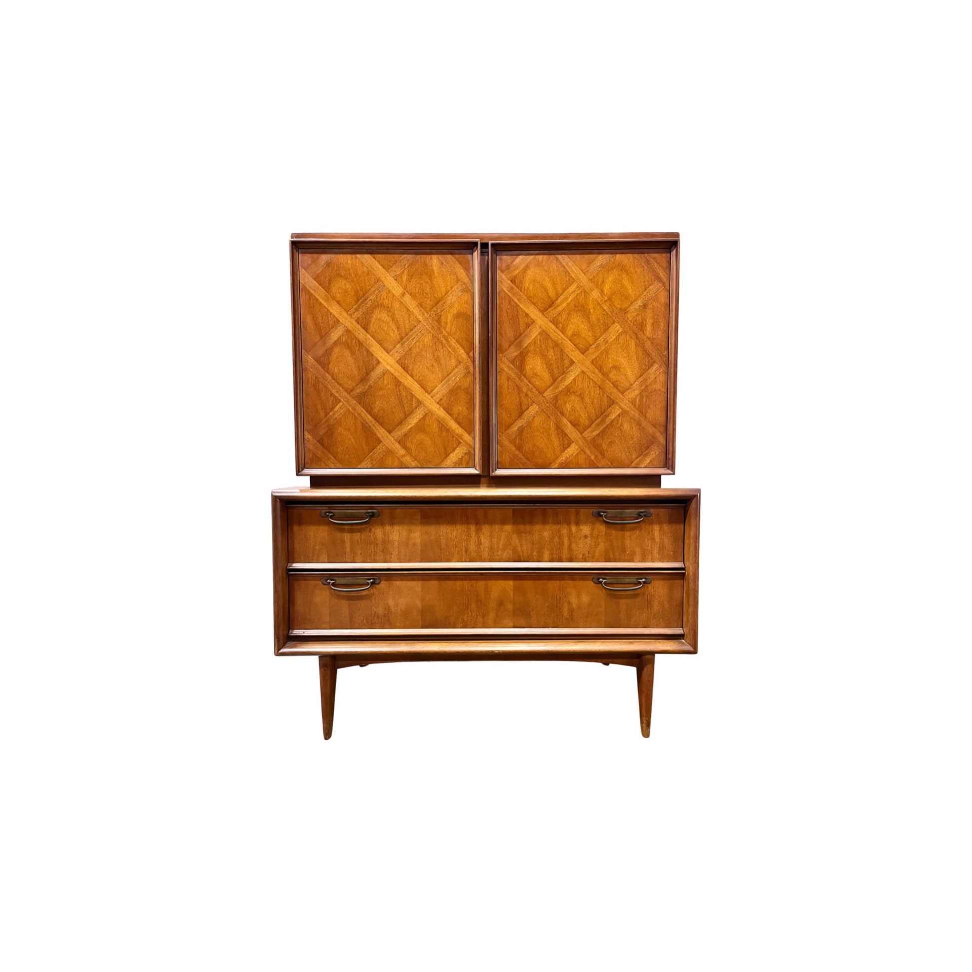 1960s United Furniture Highboy Dresser - Front View