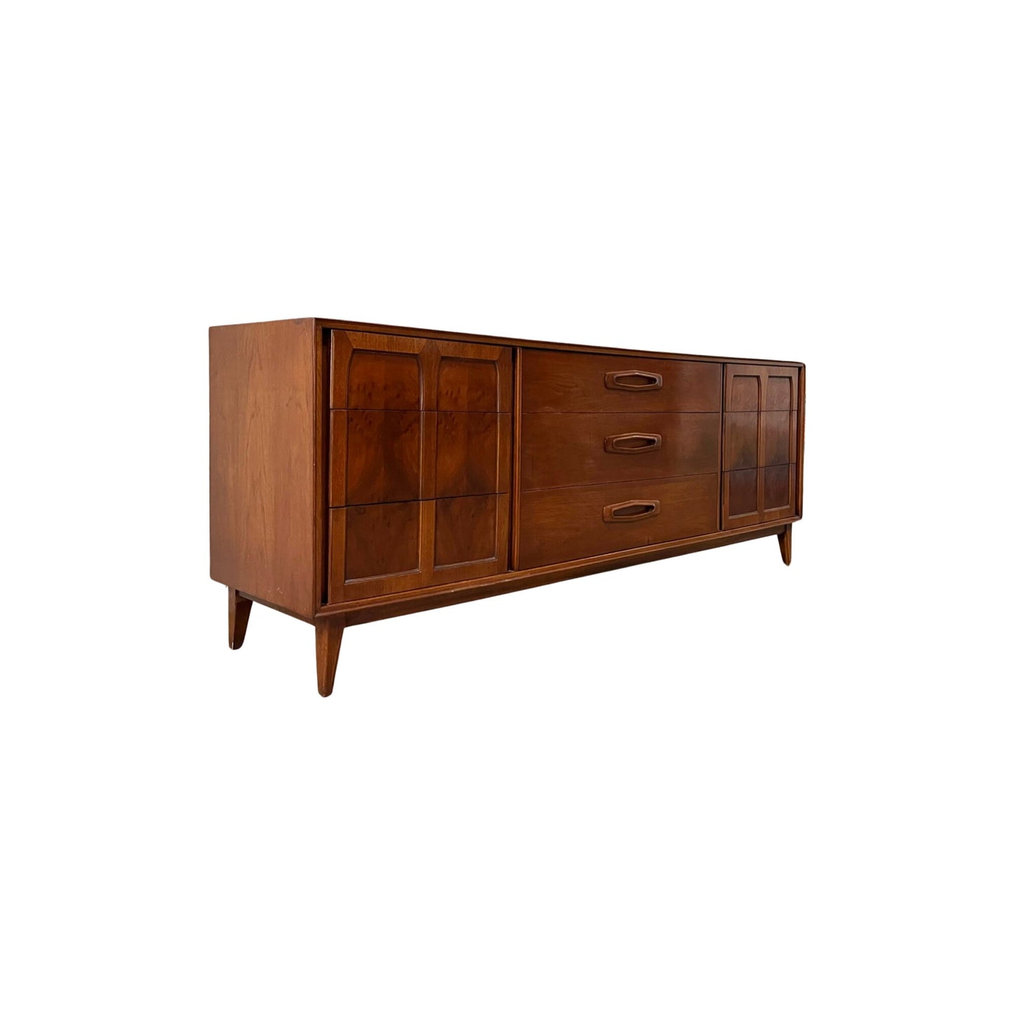 Red Lion Vintage Mid Century Modern Walnut & Burl Lowboy Dresser c.... MOD CITY MADNESS Red Lion Vintage Mid Century Modern Walnut & Burl Lowboy Dresser c.... MOD CITY MADNESS