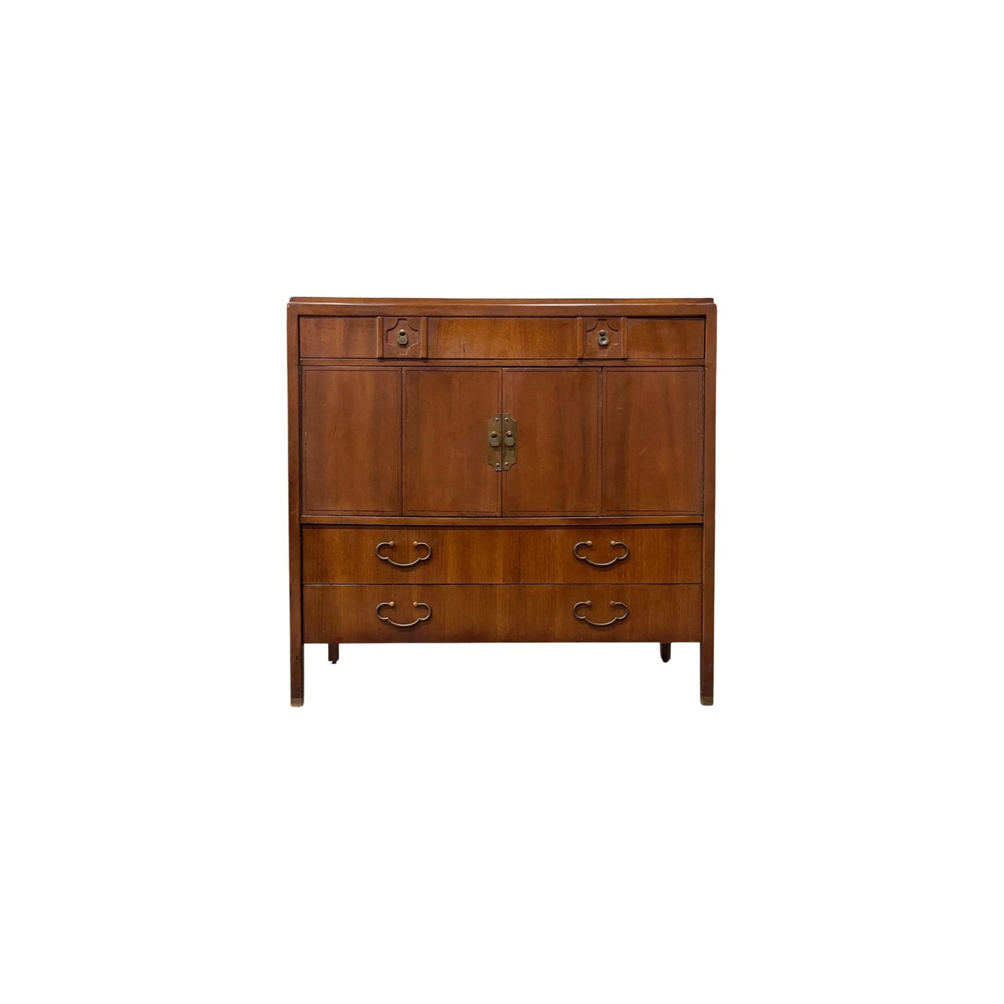 Vintage Mid-Century Modern Highboy Dresser - Front View