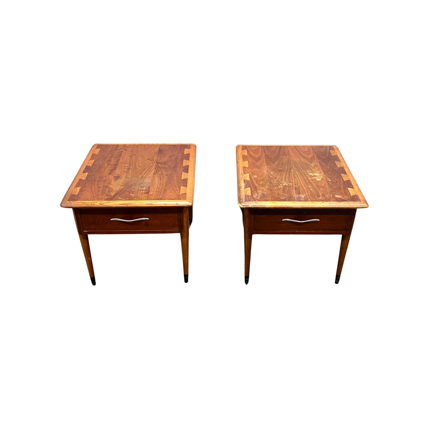 Lane Acclaim Vintage Mid Century Modern Pair of Nightstands Bedside Tables c. 1960s
