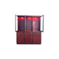 Top Cabinet with Glass Pane Doors and Adjustable Glass Shelves - Rasmus China Display Cabinet Made in Denmark with Rosewood