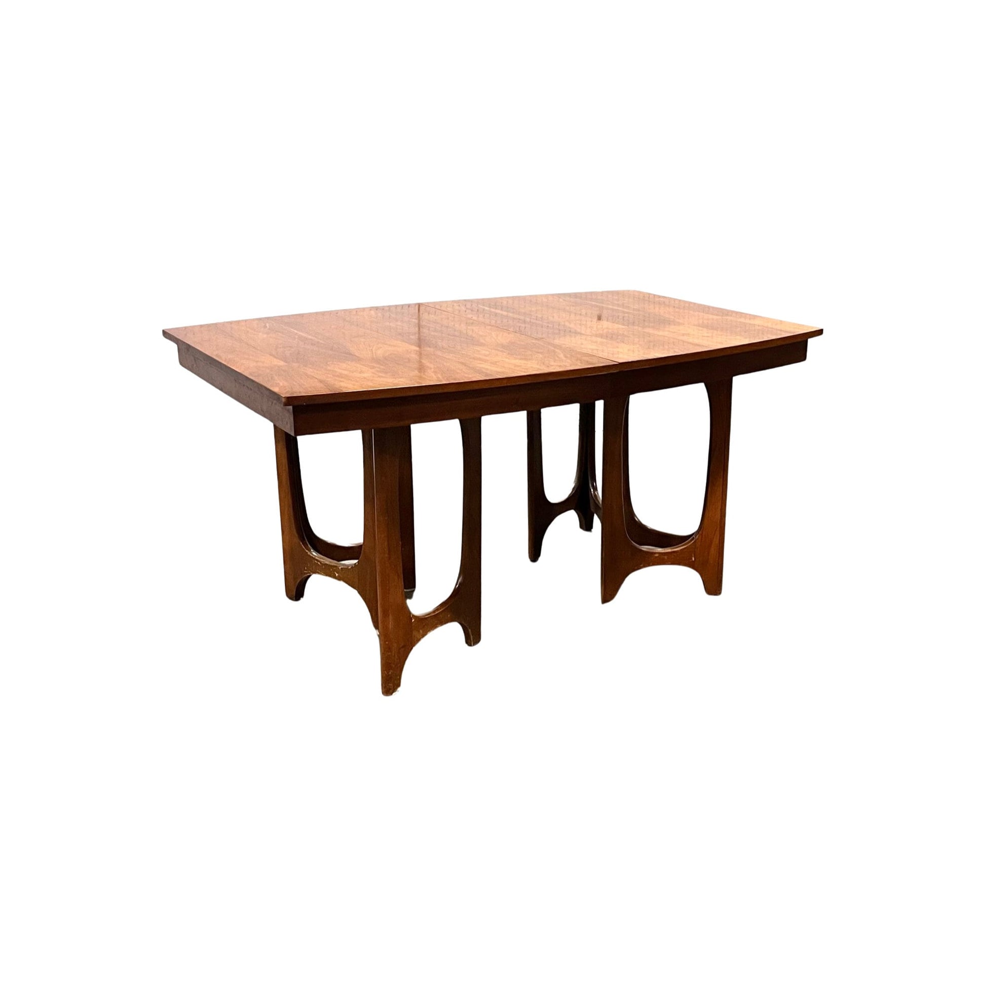 Spectacular Wood Grain with Caramel, Honey, and Chocolate Hues - Young Manufacturing Vintage Pedestal Dining Table from the 1960s