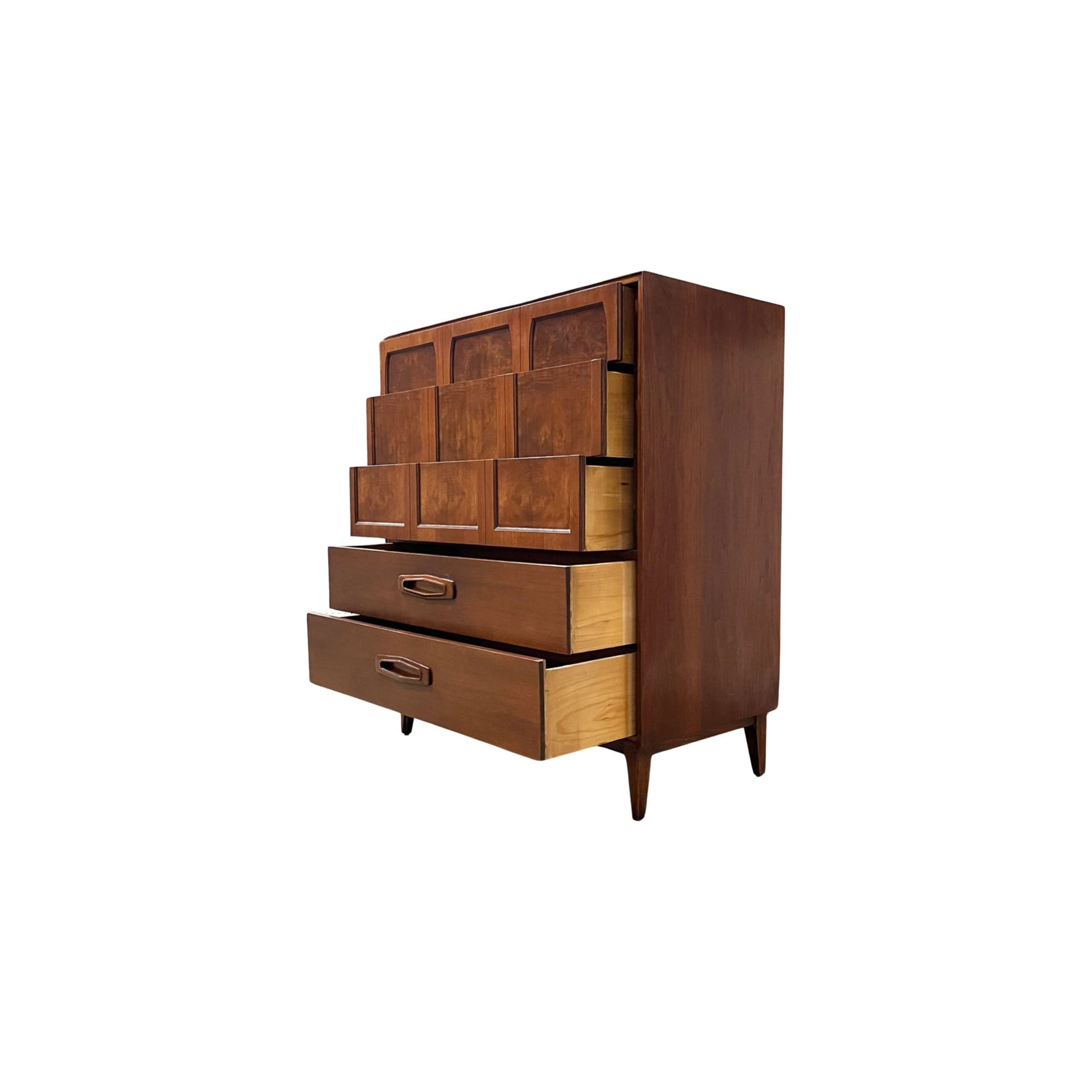 Timeless Mid Century Elegance - Vintage Highboy Dresser by Red Lion Furniture Co. from the 1960s