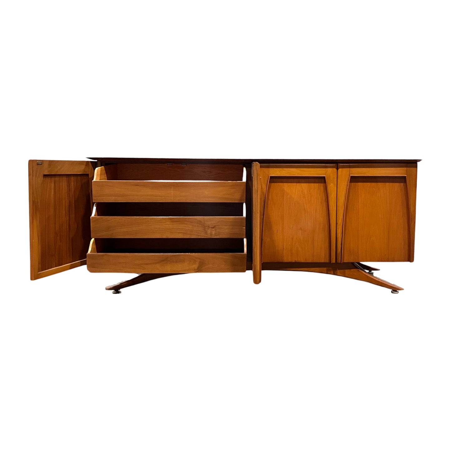 Hidden Treasure: Six Drawers Inside - Vintage Mid Century Modern Lowboy Dresser from the 1960s