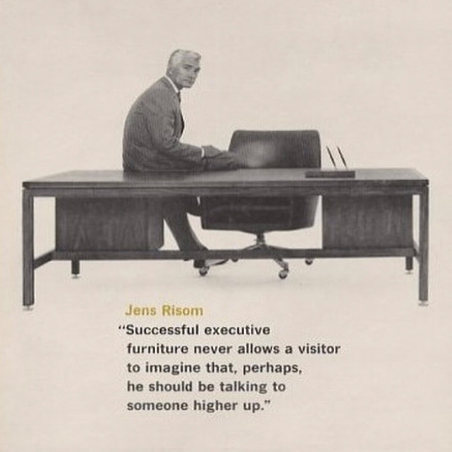 Jens Risom Vintage Mid Century Modern Executive Desk c. 1960s