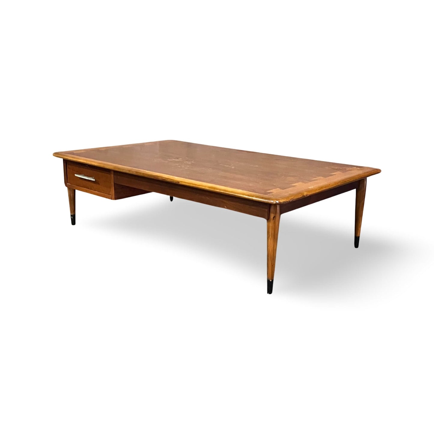 Vintage Plateau Table model 900-32, featuring a sleek, long drawer.
